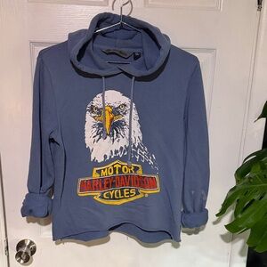 Harley-Davidson Blue Sweatshirt with Eagle Design